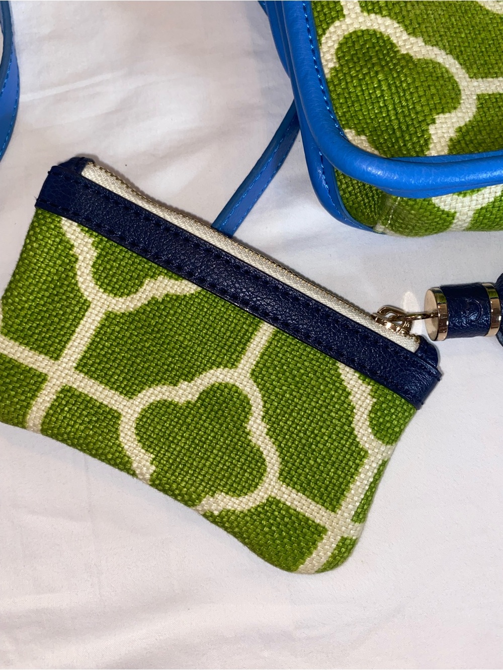 Spartina 449 Blue and Green Crossbody with Coin Pouch - Picture 6 of 14